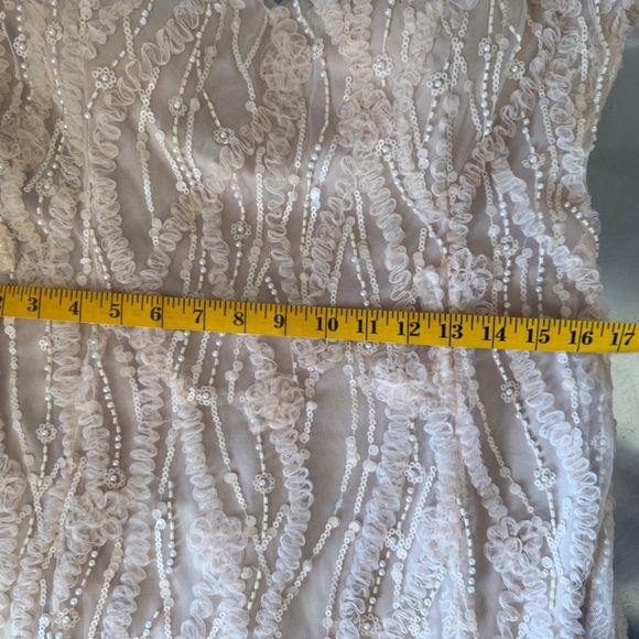 $686 Jade Couture Alanna Embroidery Lace fit and flare gown NWOT - Picture 9 of 10